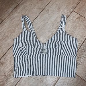 Cropped striped tank